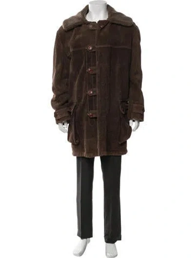 Pre-owned Diesel Leather Jacket In Brown