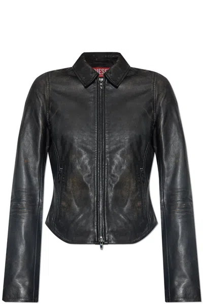 DIESEL DIESEL LEATHER JACKET ` L-EGRAD`