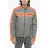 Diesel Leather L-muse Padded Jacket With Vintage Effect