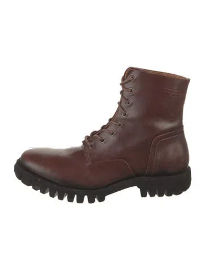 Pre-owned Diesel Leather Lace-up Boots In Brown