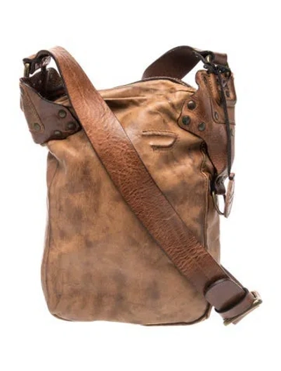 Pre-owned Diesel Leather Messenger Bag In Brown
