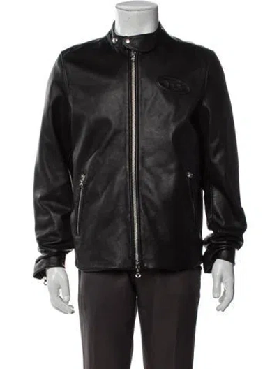 Pre-owned Diesel Leather Moto Jacket In Black