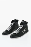 Diesel Leather S-leroji High-top Sneakers With Faded Sole