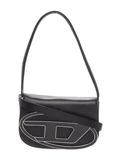 Pre-owned Diesel Leather Shoulder Bag In Black