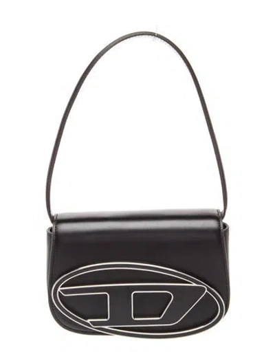 Pre-owned Diesel Leather Shoulder Bag In Black