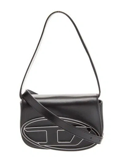 Pre-owned Diesel Leather Shoulder Bag In Black