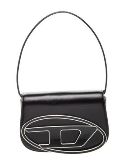 Pre-owned Diesel Leather Shoulder Bag In Black