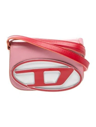 Pre-owned Diesel Leather Shoulder Bag In Pink/red