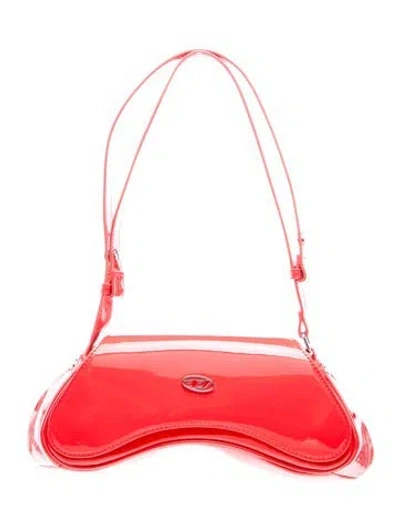 Pre-owned Diesel Leather Shoulder Bag In Red