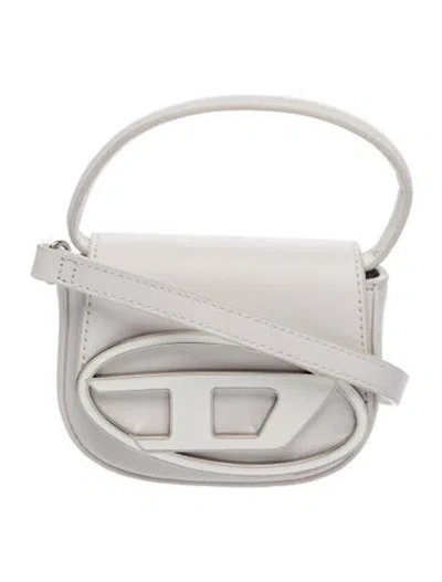 Pre-owned Diesel Leather Shoulder Bag In White