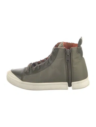 Pre-owned Diesel Leather Sneakers In Green