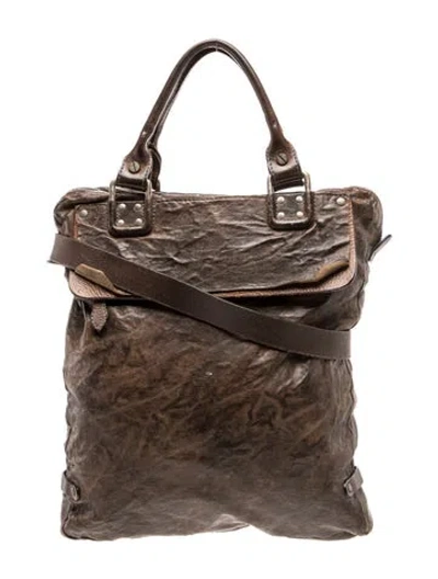 Pre-owned Diesel Leather Top Handle Bag In Brown