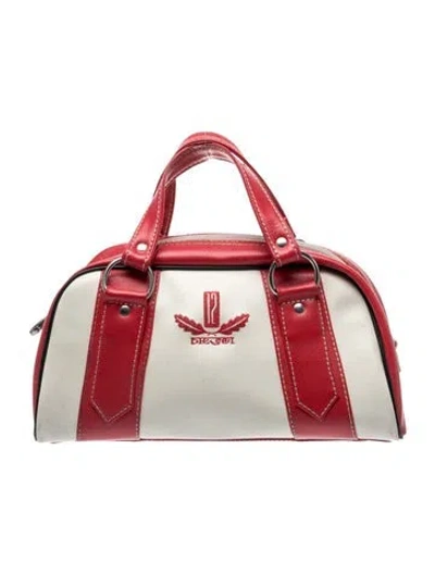 Pre-owned Diesel Leather Top Handle Bag In Red