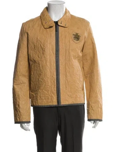 Pre-owned Diesel Leather Trucker Jacket In Brown