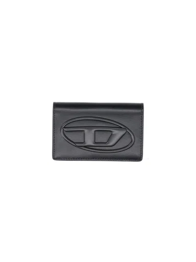 Diesel Leather Wallet For Men In Black