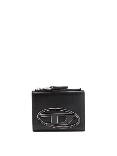 Diesel Leather Wallet In Negro