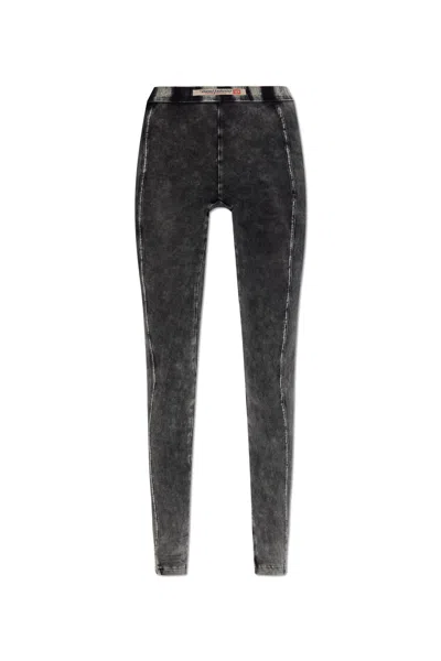 Diesel Leggings Athena-dnm In Gray