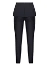Diesel Women Blue Jersey P-hour-bond Trousers In Black