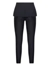 Diesel High Waist Seamless Leggings And Skirt In Black
