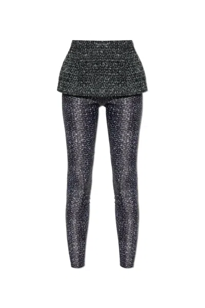 Diesel Leggings P-hour In Gray