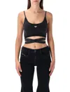 Diesel Womens 02a T-leya-tail Wrap-around Cotton-jersey Top In Black