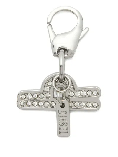 Diesel Libra Charm Keyring In Silver