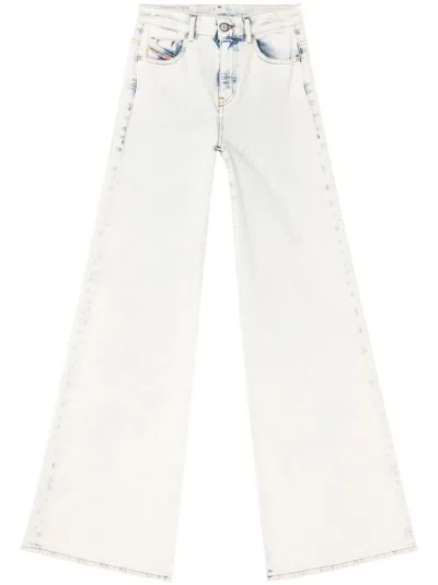 Diesel Light Blue 1978 D-akemi 09l33 Flared Jeans In Multicolor