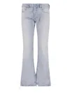 Diesel Light Blue Bootcut Jeans With Five-pocket Design In Blue