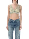 Diesel De-janys Crop Top In Light Blue