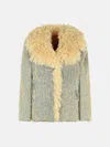 Diesel Light Blue Cotton Blend Jacket In Blue