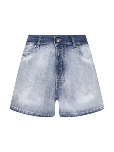 Diesel Light Blue Fix Denim De-helios-fsi Shorts