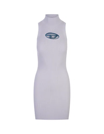 Diesel Light Blue M-onerva Mini Dress In Brown