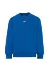 Diesel Light Blue Sweatshirt For Boy With Patch In Blue