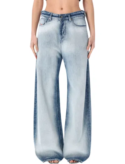 Diesel Light Blue Wide Leg Jeans
