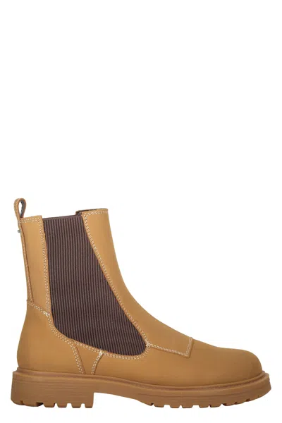 Diesel Light Brown Leather Ankle Boot