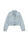 Diesel Rhinestone-embellished Denim Jacket In Blue