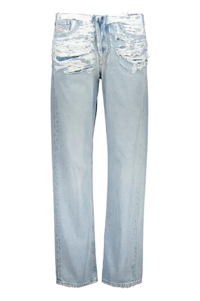 Diesel Light Denim Jeans, Straight Comfortable Cut In Blue