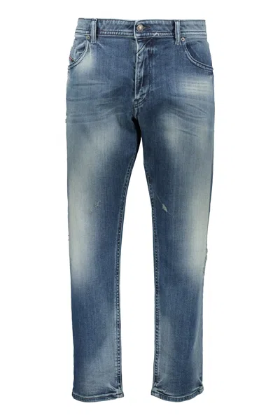 Diesel Light Denim Jeans With Distressed Details In Blue