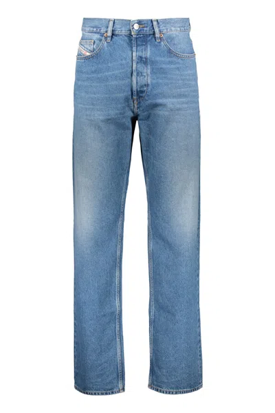 Diesel Light Denim Jeans With Straight Cut In Blue