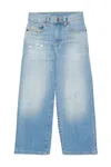 Diesel Light Flare Jeans With Abrasions In Blue