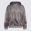 Diesel Hooded Graphic Print Sweatshirt Front Pocket In Brown