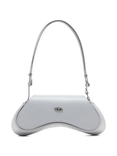 DIESEL LIGHT GREY PLAY SHOULDER BAG