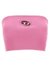 Diesel M-clarksvillex Ribbed Top In Light Pink
