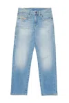 Diesel Light Straight Jeans With Abrasions In Blue