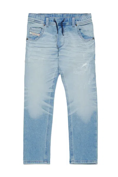 Diesel Kids' Light Tapered Joggjeans With Rips In Blue