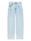 Diesel Light Wash Denim Jeans With Wide-leg Silhouette In Blue