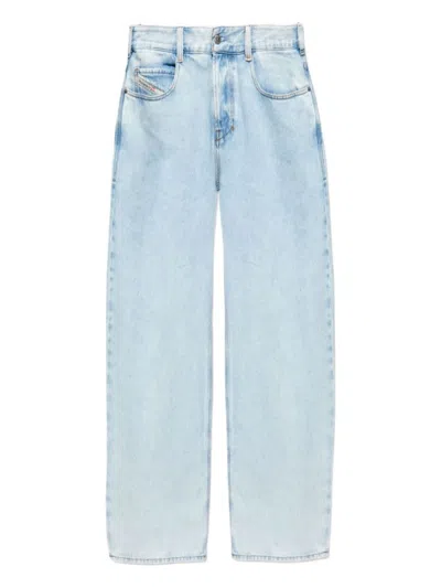 DIESEL LIGHT WASH DENIM JEANS WITH WIDE-LEG SILHOUETTE