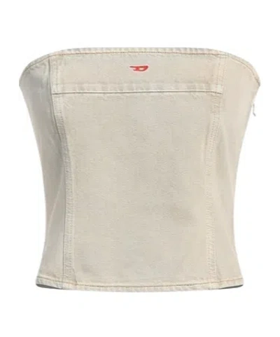 Diesel Light-colored Denim Wraps Around The Chest In Neutral