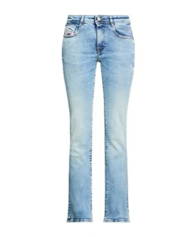 Diesel Light-colored Straight-leg Jeans In Blue