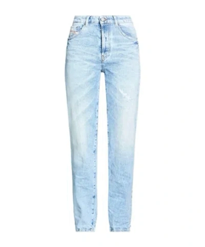 Diesel Light-colored Straight-leg Jeans In Blue